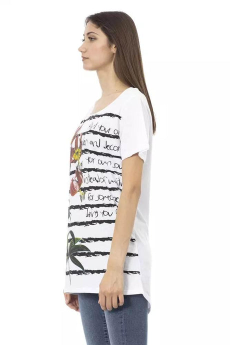 Trussardi Action White Cotton Women T-Shirt - Hilstor