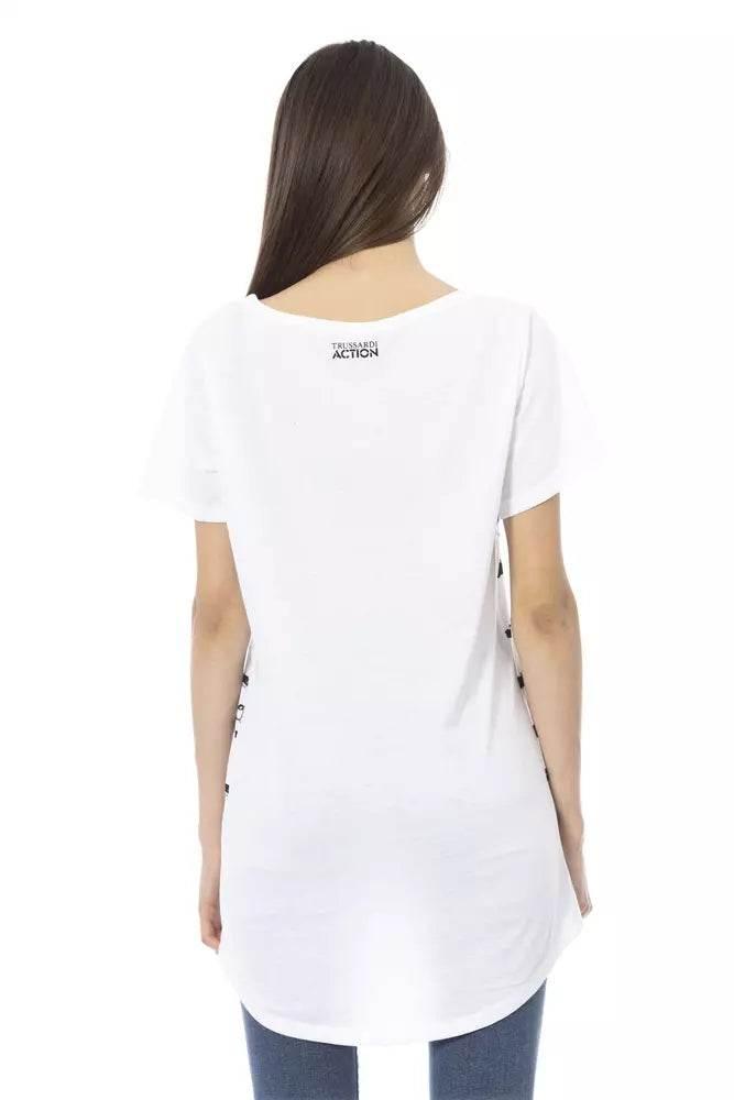 Trussardi Action White Cotton Women T-Shirt - Hilstor