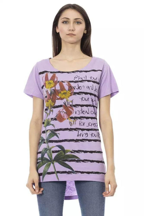 Trussardi Action Purple Cotton Women T-Shirt - Hilstor