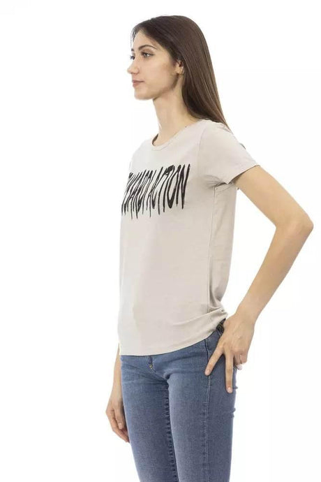 Trussardi Action Beige Cotton Women T-Shirt - Hilstor