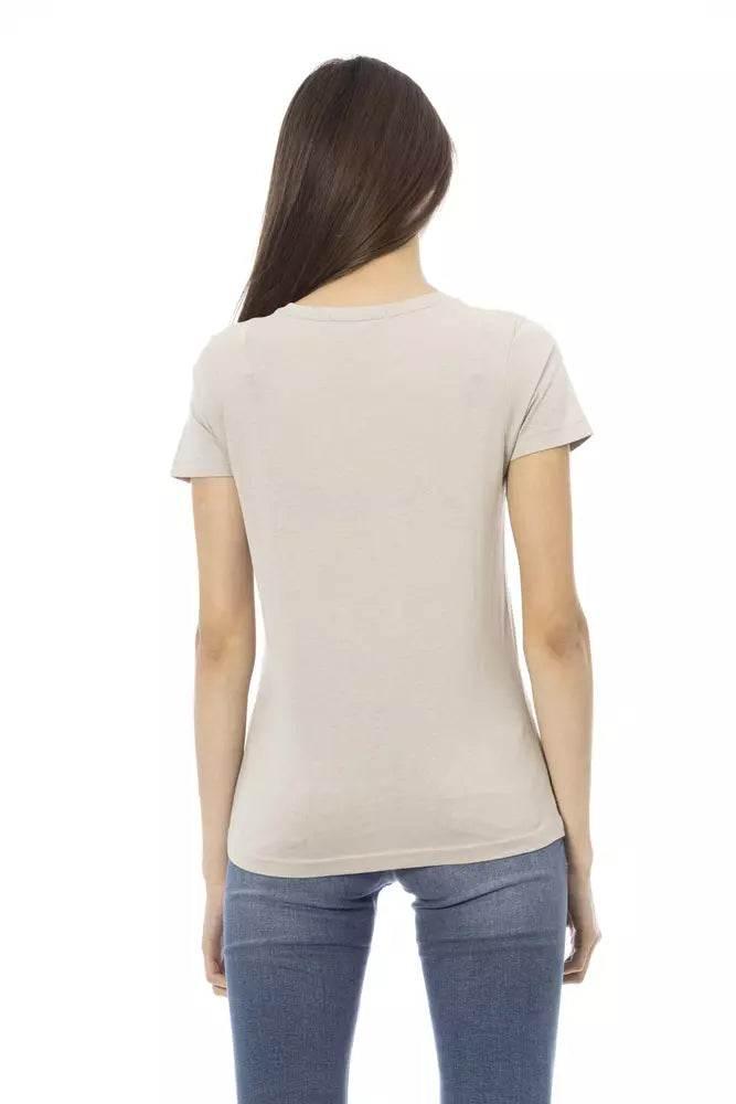 Trussardi Action Beige Cotton Women T-Shirt - Hilstor