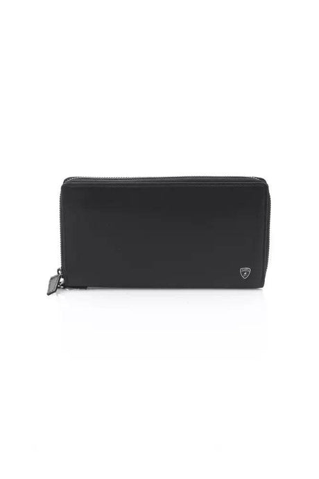 Automobili Lamborghini Black Calfskin Men Wallet - Hilstor