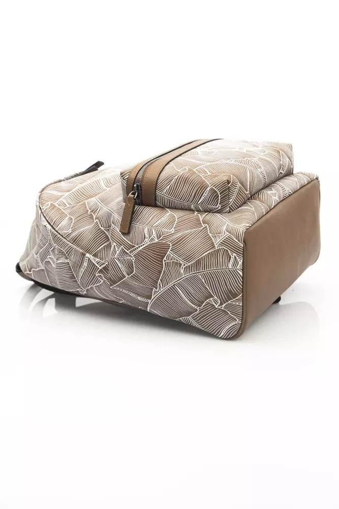 Cerruti 1881 Brown Leather Men Backpack - Hilstor