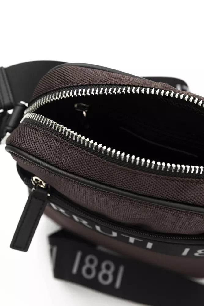 Cerruti 1881 Brown Leather Men Messenger Bag - Hilstor