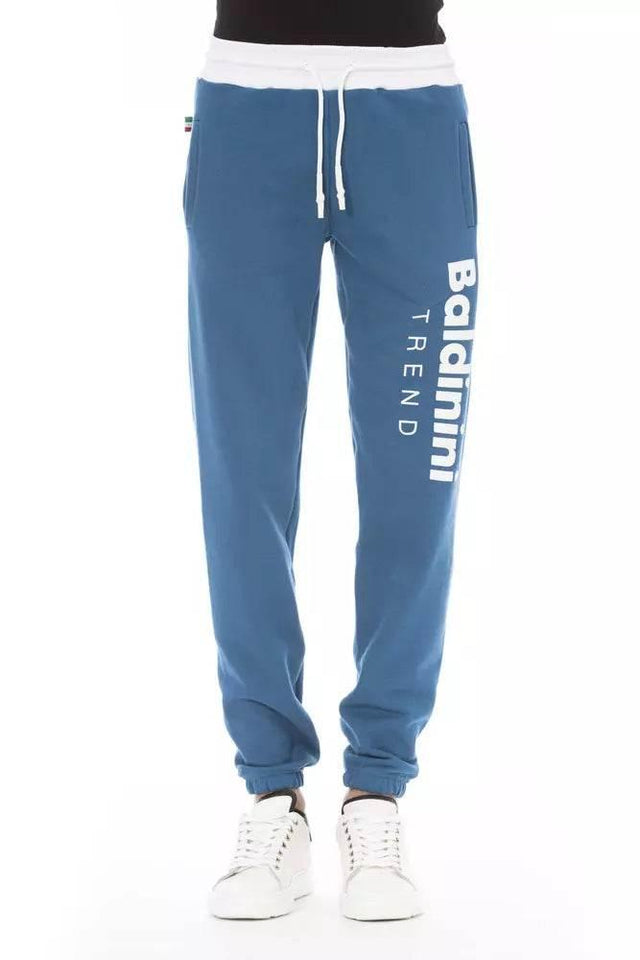 Baldinini Trend Blue Cotton Men Pants - Hilstor