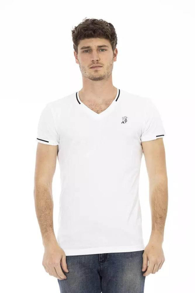 Trussardi Action White Cotton Men T-Shirt - Hilstor