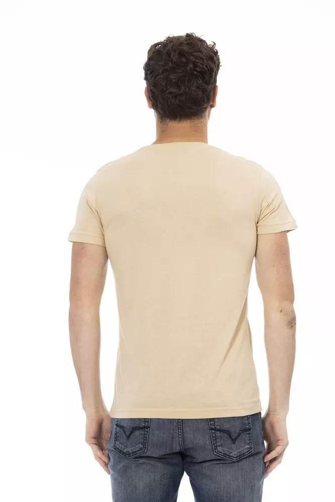 Trussardi Action Beige Cotton Men T-Shirt - Hilstor