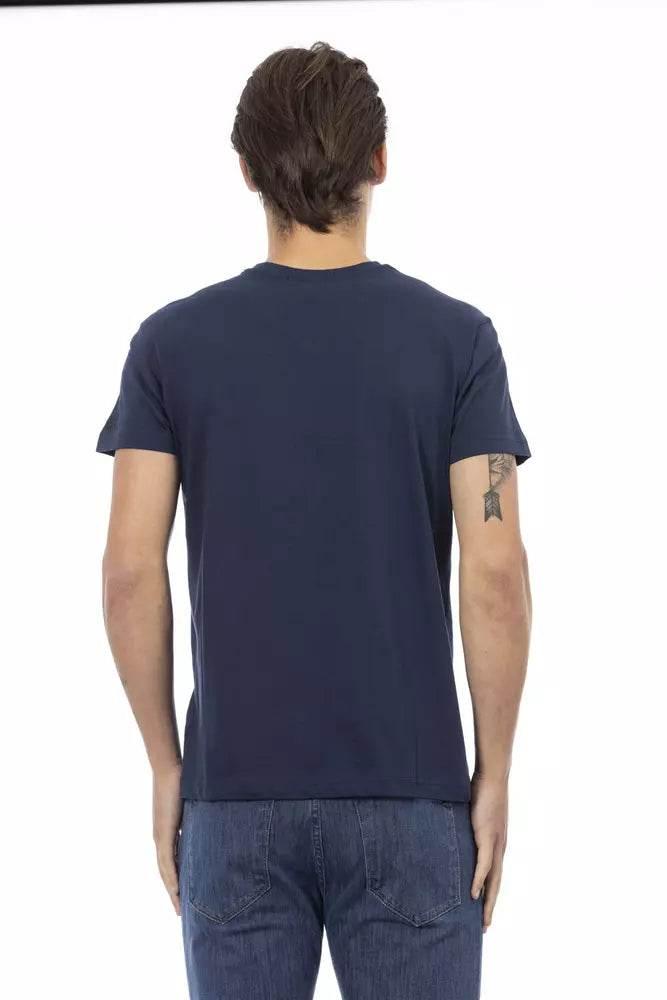Trussardi Action Blue Cotton Men T-Shirt - Hilstor
