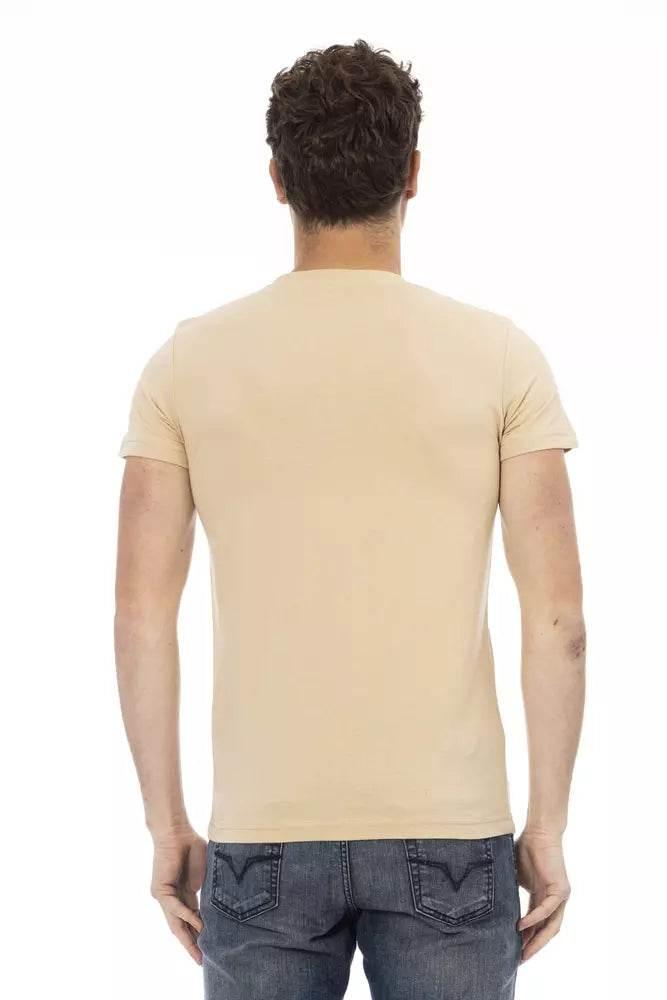 Trussardi Action Beige Cotton Men T-Shirt - Hilstor