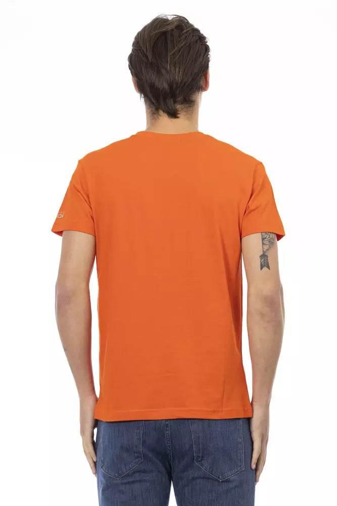 Trussardi Action Orange Cotton Men T-Shirt - Hilstor