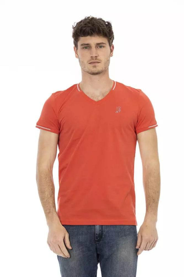 Trussardi Action Orange Cotton Men's T-Shirt - Hilstor