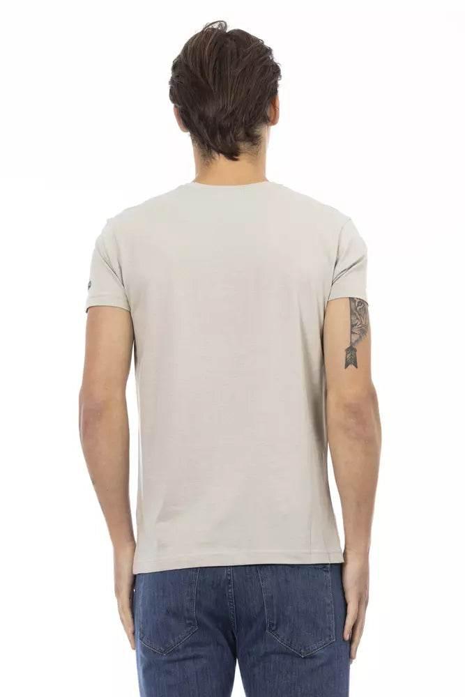 Trussardi Action Beige Cotton Men T-Shirt - Hilstor