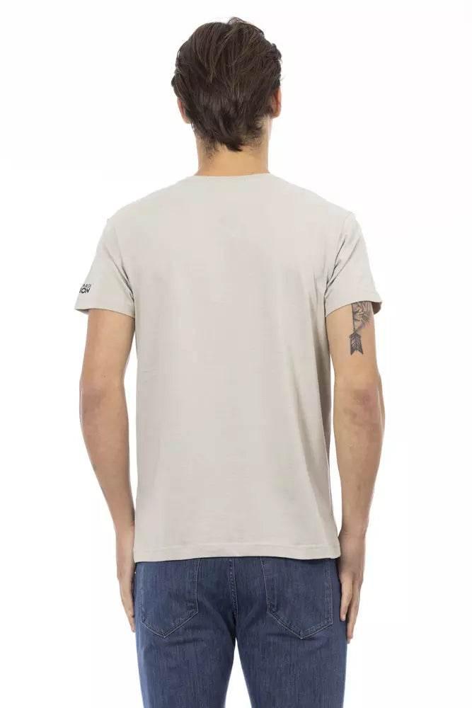 Trussardi Action Beige Cotton Men T-Shirt - Hilstor