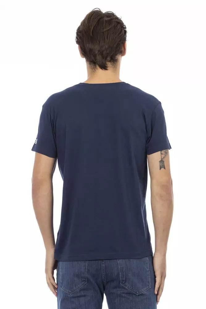 Trussardi Action Blue Cotton Men T-Shirt - Hilstor