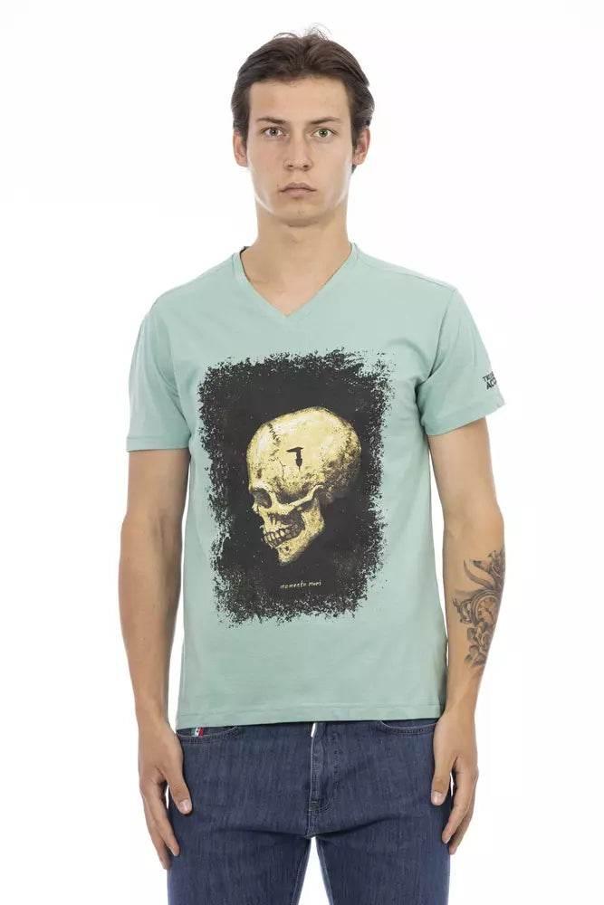 Trussardi Action Green Cotton Men's T-Shirt - Hilstor