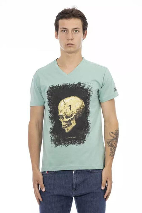 Trussardi Action Green Cotton Men's T-Shirt - Hilstor