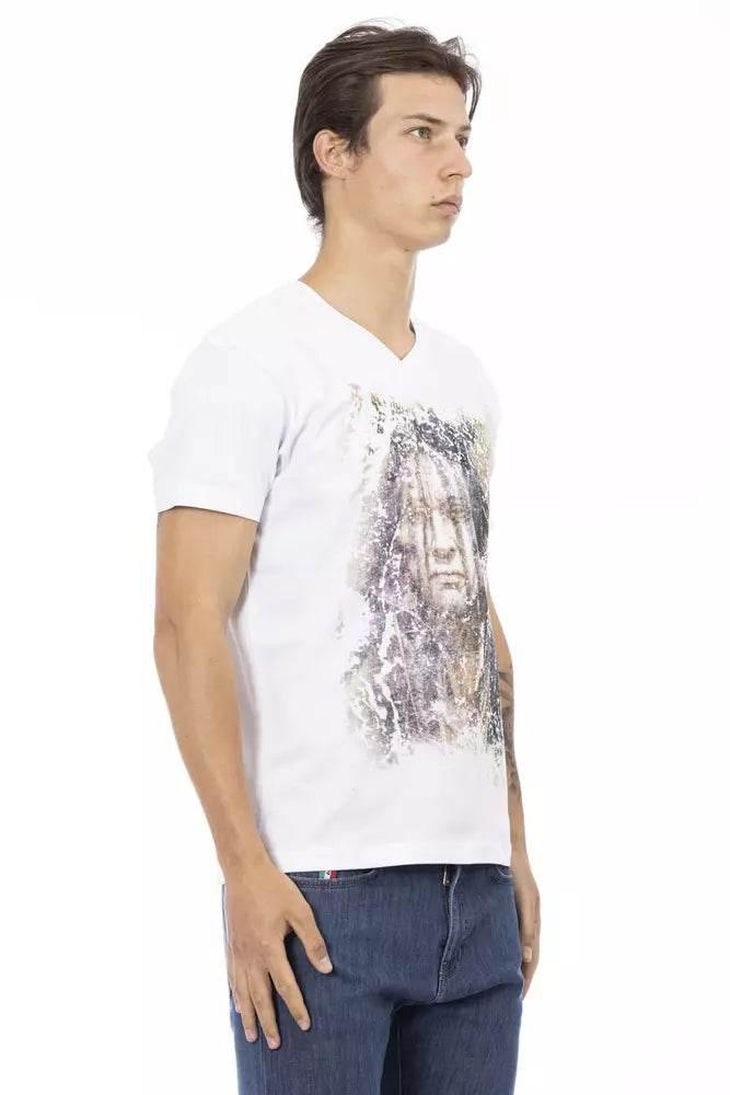 Trussardi Action White Cotton Men T-Shirt - Hilstor