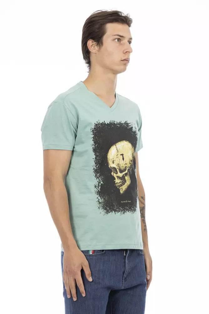 Trussardi Action Green Cotton Men's T-Shirt - Hilstor