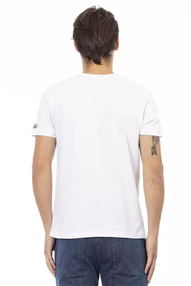 Trussardi Action White Cotton Men T-Shirt - Hilstor