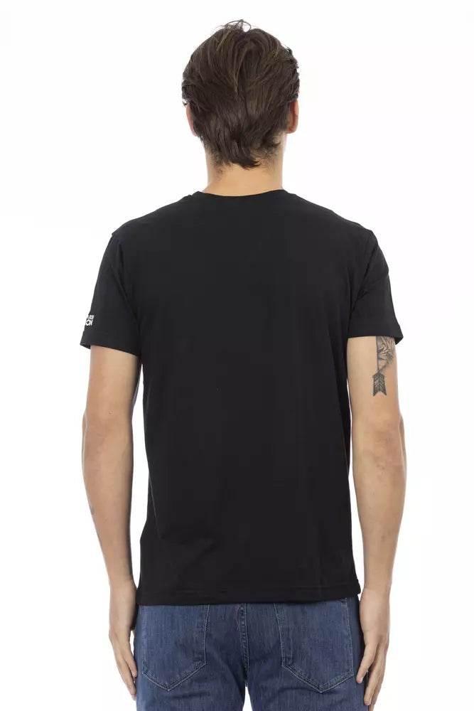 Trussardi Action Black Cotton Men T-Shirt - Hilstor