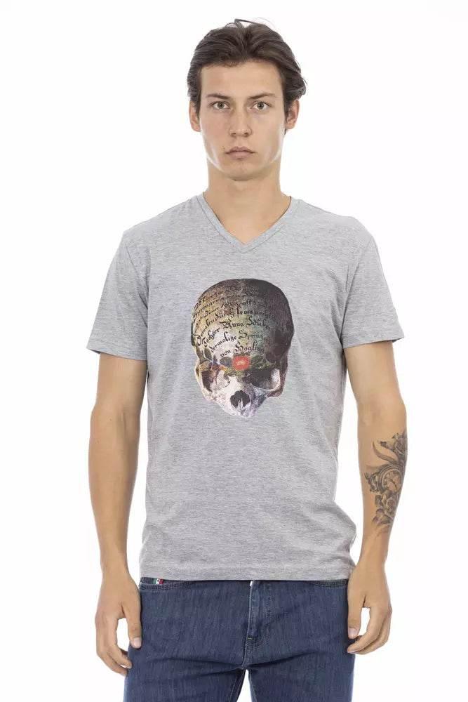 Trussardi Action Gray Cotton Men's T-Shirt - Hilstor