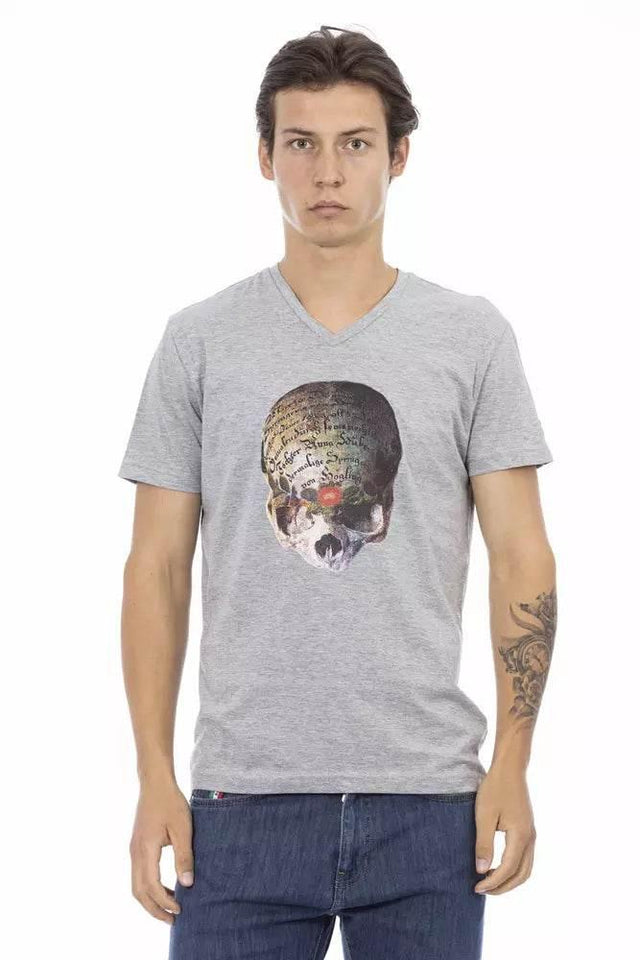 Trussardi Action Gray Cotton Men's T-Shirt - Hilstor