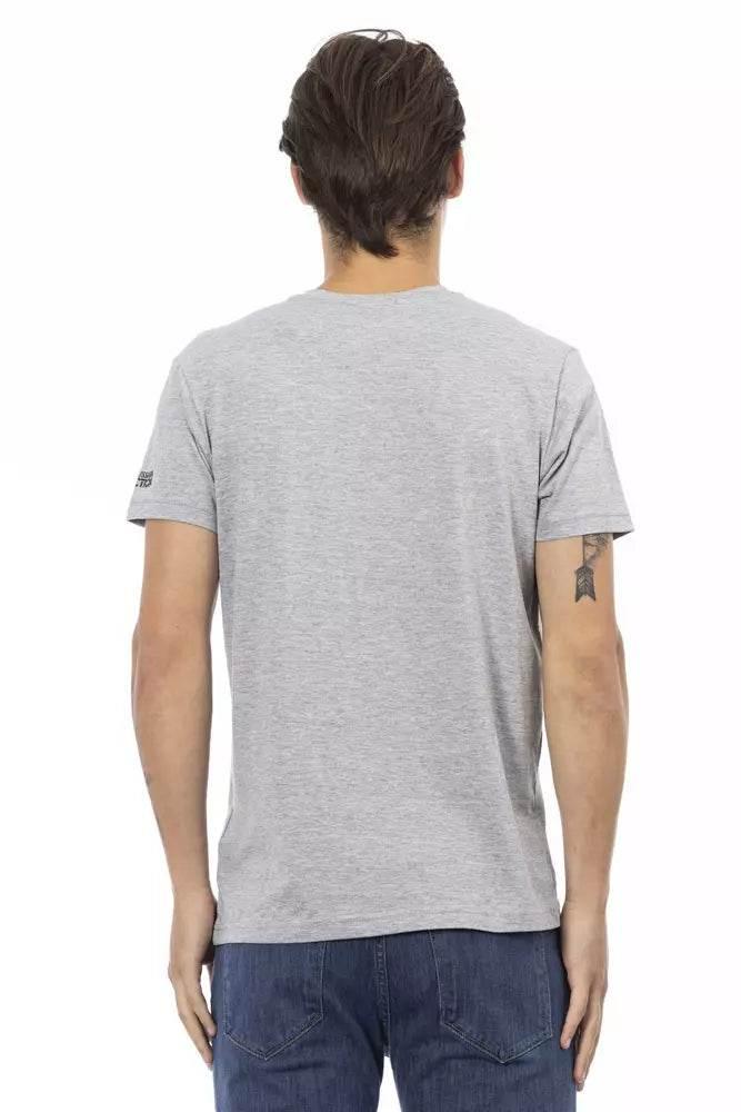 Trussardi Action Gray Cotton Men's T-Shirt - Hilstor