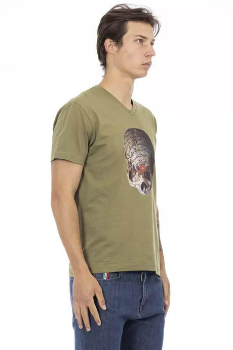 Trussardi Action Green Cotton Men's T-Shirt - Hilstor