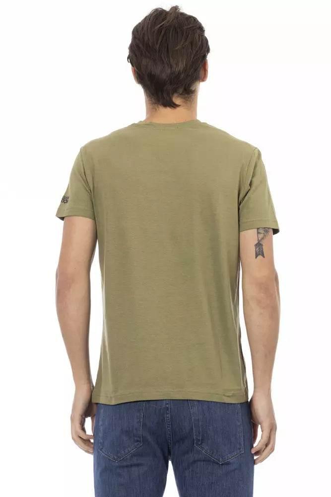 Trussardi Action Green Cotton Men's T-Shirt - Hilstor