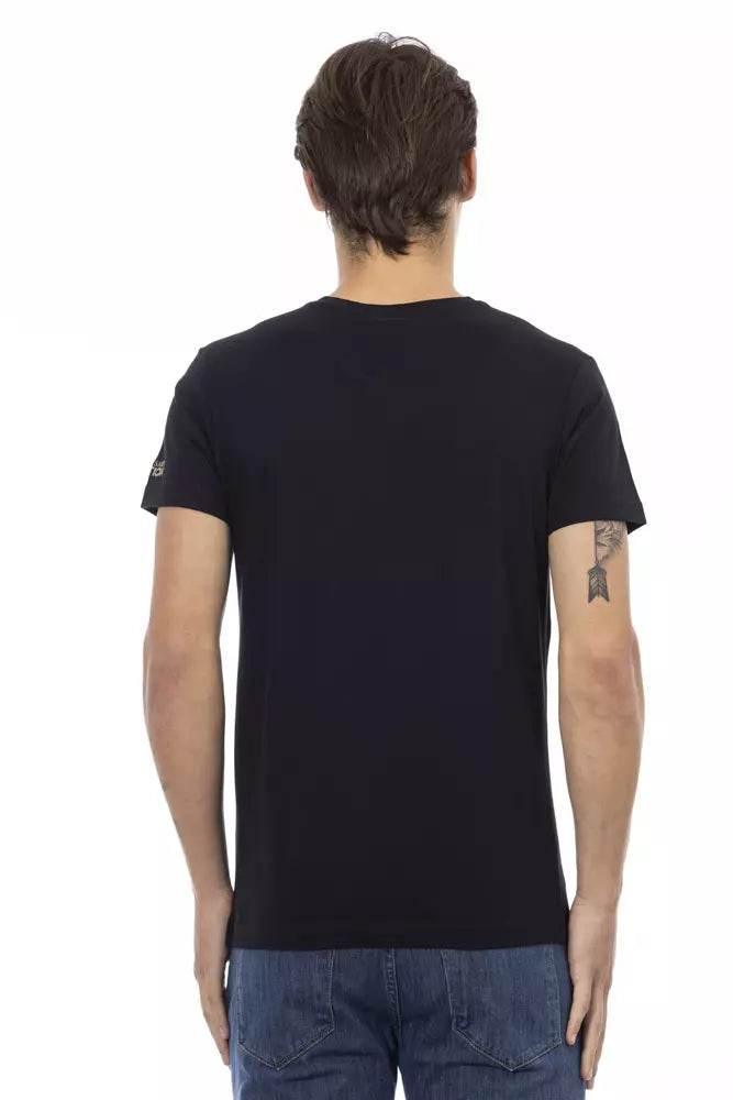 Trussardi Action Black Cotton Men T-Shirt - Hilstor
