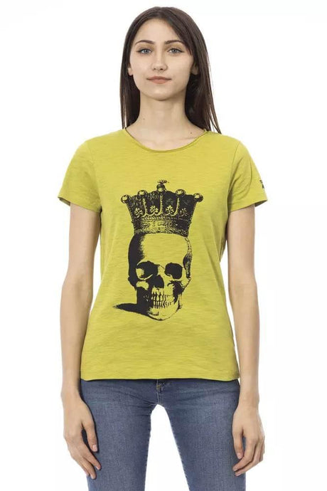 Trussardi Action Green Cotton Women T-Shirt - Hilstor