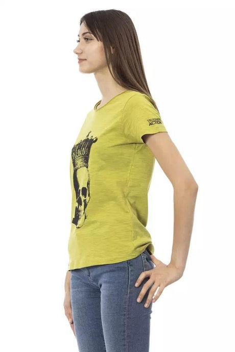 Trussardi Action Green Cotton Women T-Shirt - Hilstor
