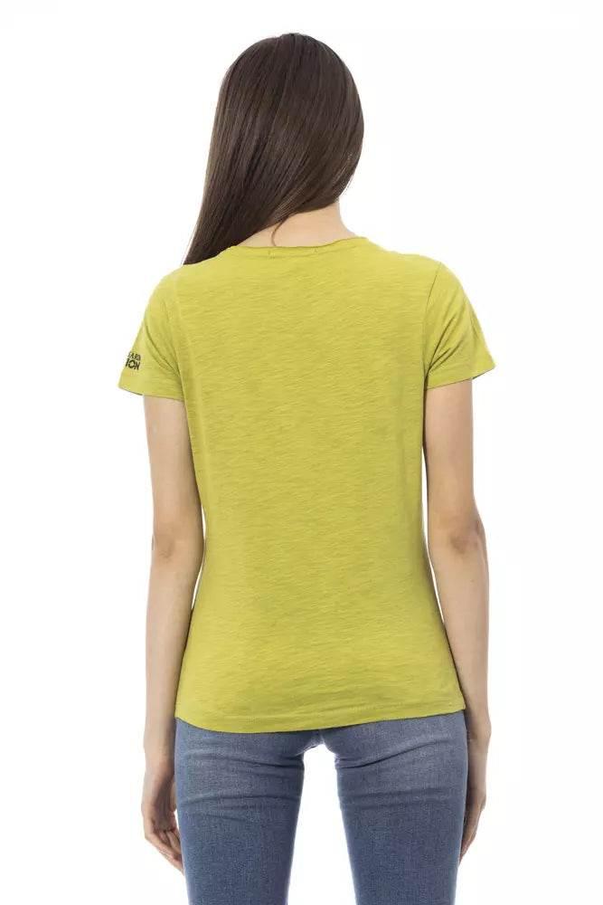 Trussardi Action Green Cotton Women T-Shirt - Hilstor