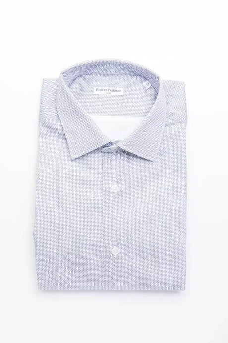 Robert Friedman Light Blue Cotton Men Shirt - Hilstor
