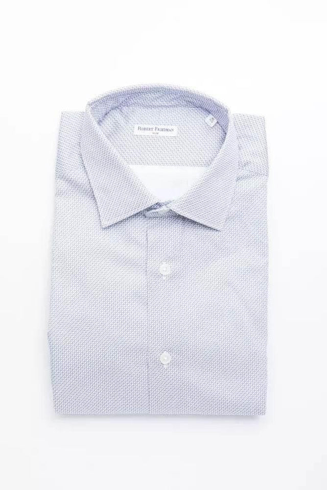 Robert Friedman Light Blue Cotton Men Shirt - Hilstor
