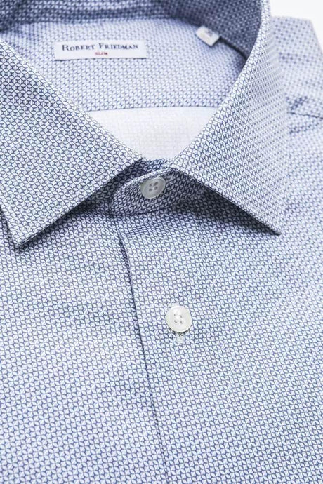 Robert Friedman Light Blue Cotton Men Shirt - Hilstor