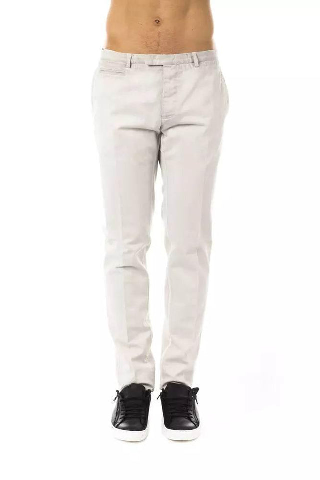 Uominitaliani Gray Cotton Men Pants - Hilstor