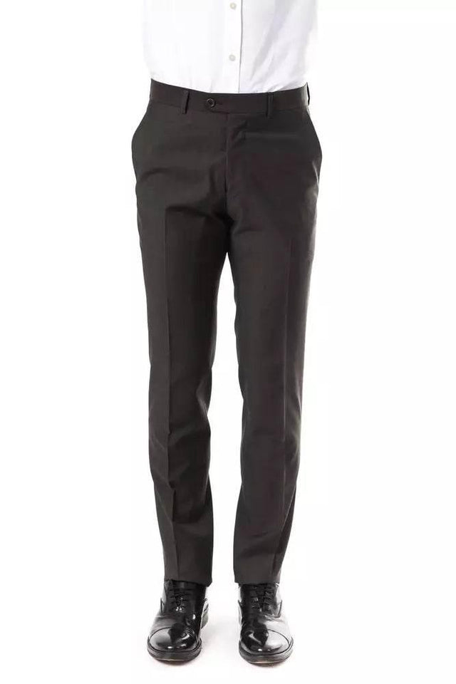 Uominitaliani Gray Wool Men's Suit Pant - Hilstor