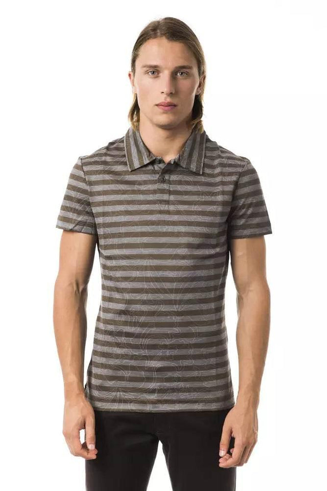 BYBLOS Gray Cotton Men Polo Shirt - Hilstor