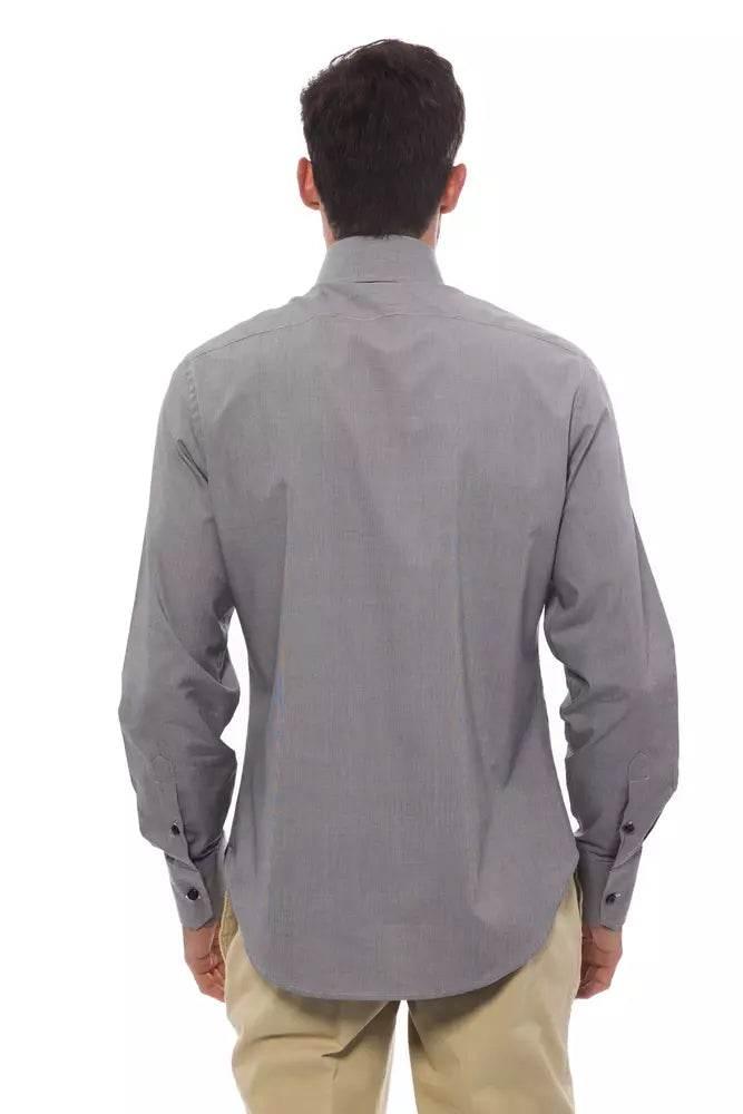 Billionaire Italian Couture Black Cotton Men Shirt - Hilstor
