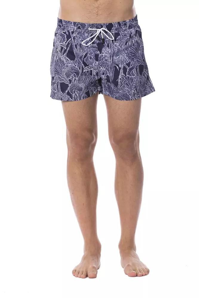 Roberto Cavalli Sport Blue Polyester Men Swimsuit - Hilstor