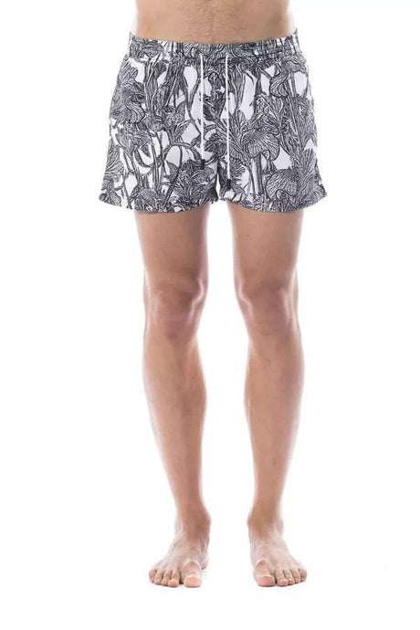 Roberto Cavalli Sport Black Polyester Men Swimwear - Hilstor