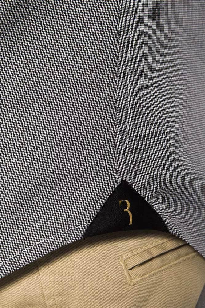 Billionaire Italian Couture Black Cotton Men Shirt - Hilstor
