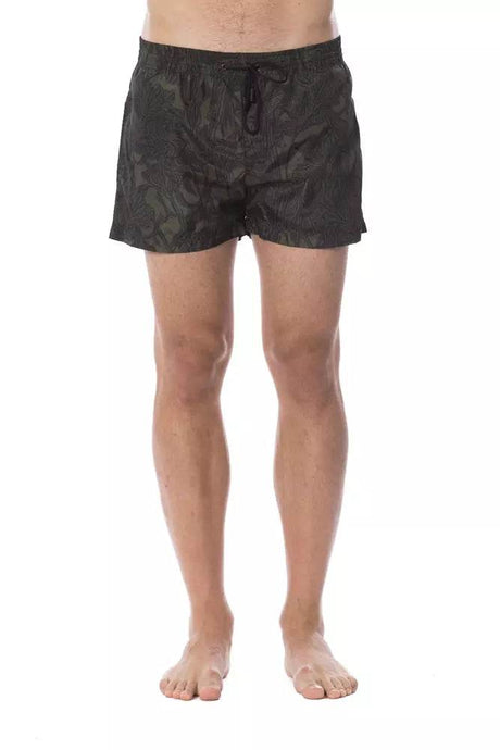 Roberto Cavalli Sport Army Polyester Men Swimwear - Hilstor