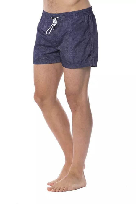 Roberto Cavalli Sport Blue Polyester Men's Swim Trunk - Hilstor