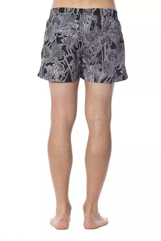 Roberto Cavalli Sport Black Polyester Men Swimsuit - Hilstor