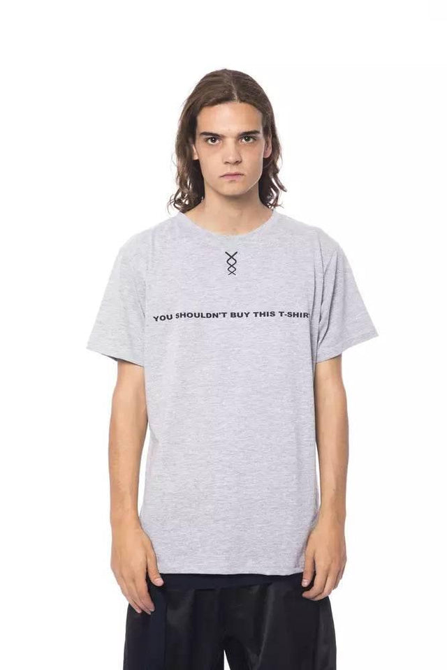 Nicolo Tonetto Gray Cotton Men T-Shirt - Hilstor