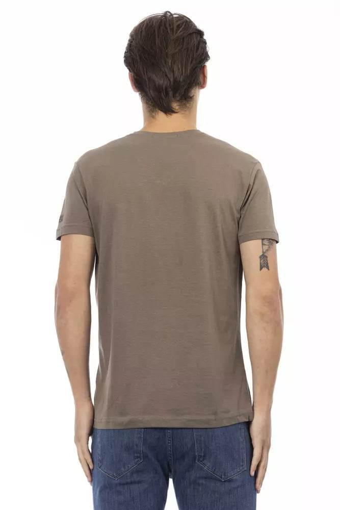 Trussardi Action Brown Cotton Men T-Shirt - Hilstor