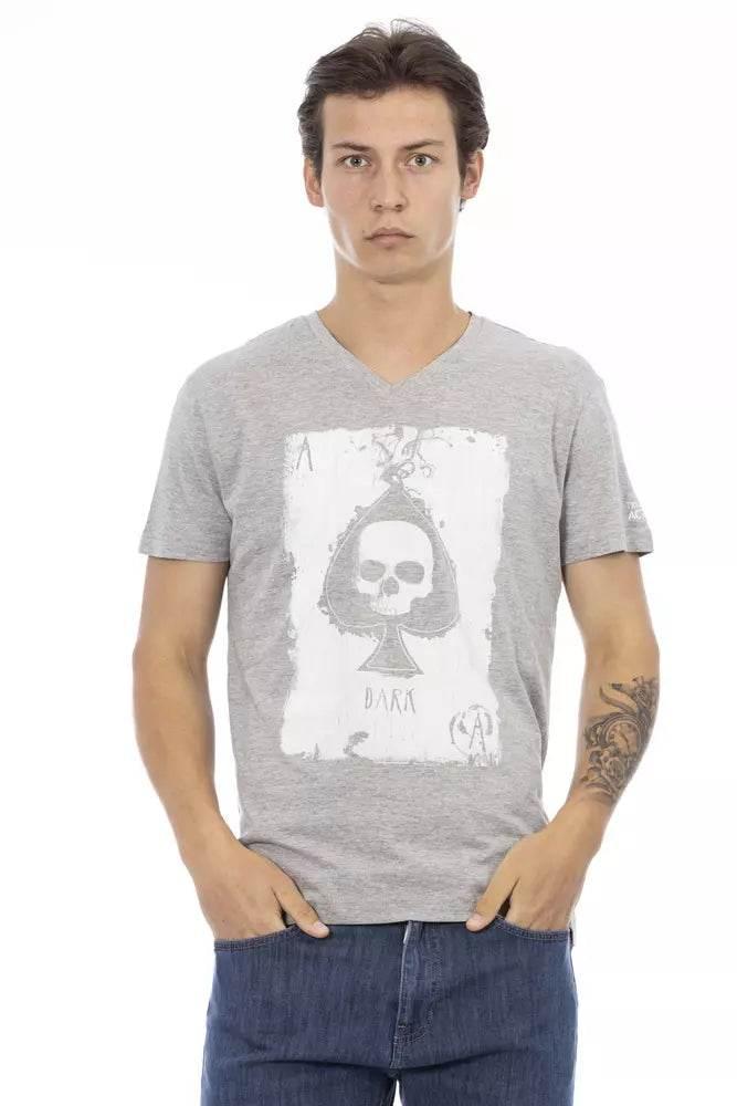 Trussardi Action Gray Cotton Men T-Shirt - Hilstor
