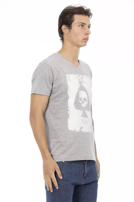 Trussardi Action Gray Cotton Men T-Shirt - Hilstor
